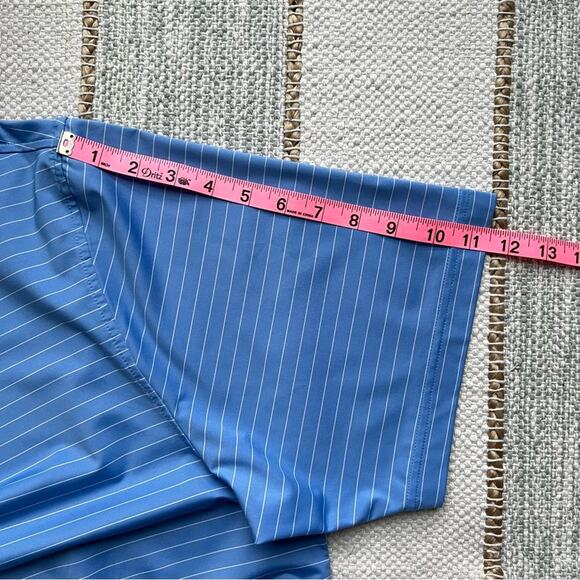 FootJoy Blue White Striped Short Sleeve Polo Shirt Men’s Size Large - Picture 4 of 7